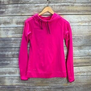 Nike Pro Hyper Warm Fitted Hot Pink Thumb Holes Hoodie Size Small